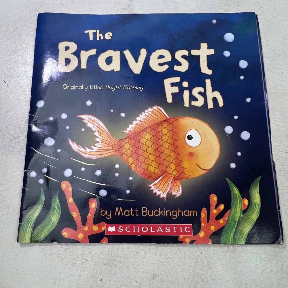 Scholastic The Bravest Fish Book and Cassette Set Matt Buckingham Bright Stanley - Picture 4 of 9